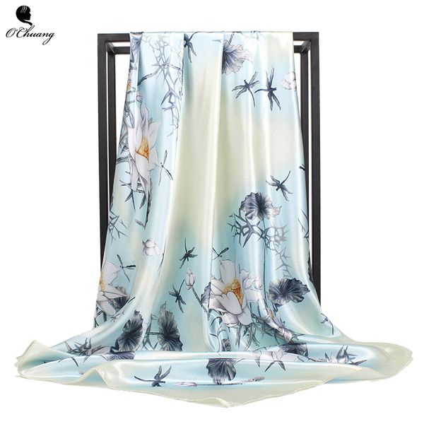 o chuang satin silk scarf women fashion foulard square shawl scarfs big size 90*90cm silk hair / head scarves bandana, Blue;gray
o chuang satin silk scarf women fashion foulard square shawl scarfs big size 90*90cm silk hair / head scarves bandana, Blue;gray