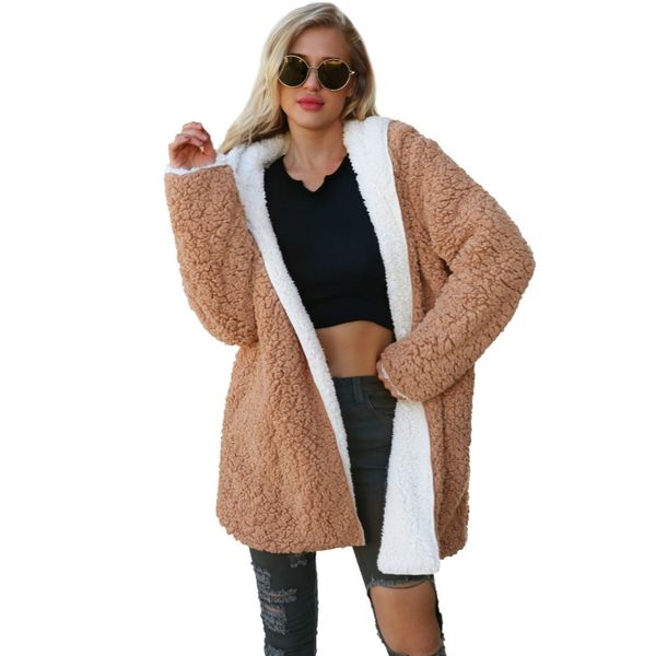 faux fur coat 2018 winter fashion women long fur coat sheep hooded plush double sided jacket female warm wool outerwear, Black
faux fur coat 2018 winter fashion women long fur coat sheep hooded plush double sided jacket female warm wool outerwear, Black