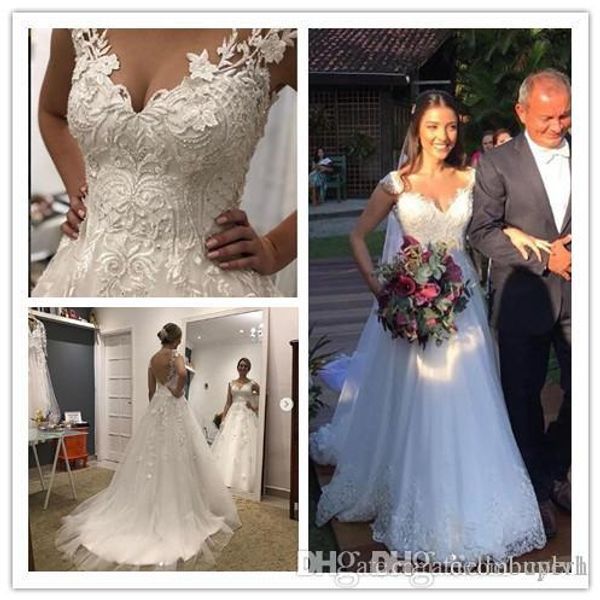 белый тюль v-образным вырезом свадебные платья кружева аппликация robe de mariée 2019 новые свадебные платья gowm принцесса с бисером, White
белый тюль v-образным вырезом свадебные платья кружева аппликация robe de mariée 2019 новые свадебные платья gowm принцесса с бисером, White