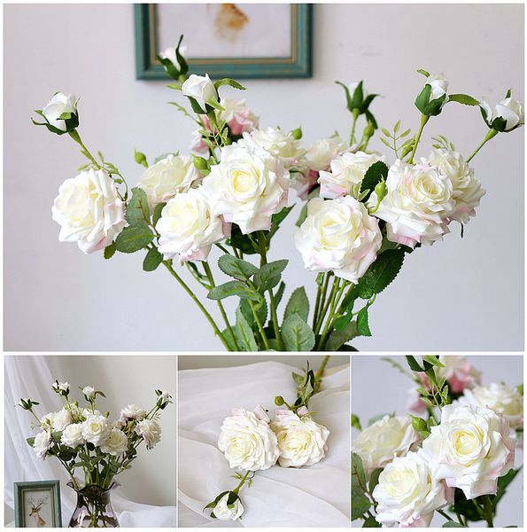 1 pcs artificial flowers artificial rose flowers 3 heads silk rose home wedding party decoration
1 pcs artificial flowers artificial rose flowers 3 heads silk rose home wedding party decoration
