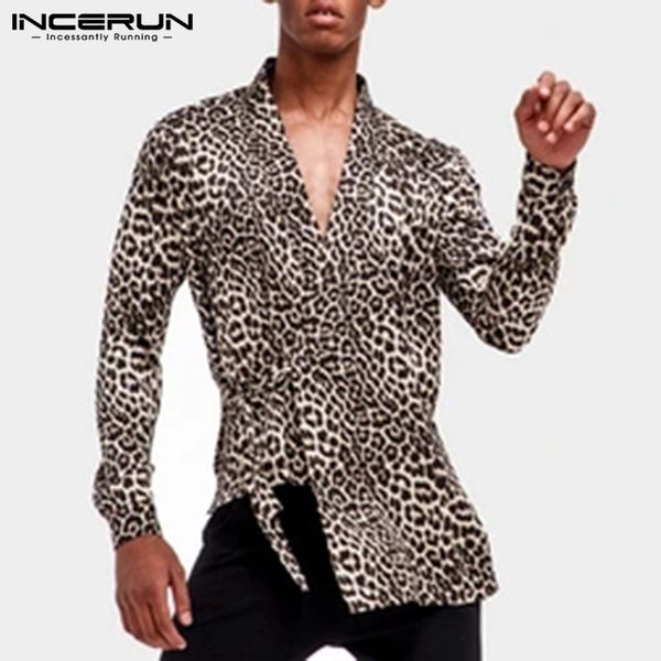 new fashion men leopard print shirt long sleeve v neck party camisa streetwear lace up 2020 mens casual irregular shirts incerun, White;black
new fashion men leopard print shirt long sleeve v neck party camisa streetwear lace up 2020 mens casual irregular shirts incerun, White;black