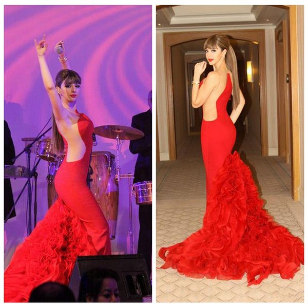 2019 custome myriam fares sheer mermaid prom dresses slim ruffles floor length mermaid evening dresses designer celebrity dresses drop, Black
2019 custome myriam fares sheer mermaid prom dresses slim ruffles floor length mermaid evening dresses designer celebrity dresses drop, Black