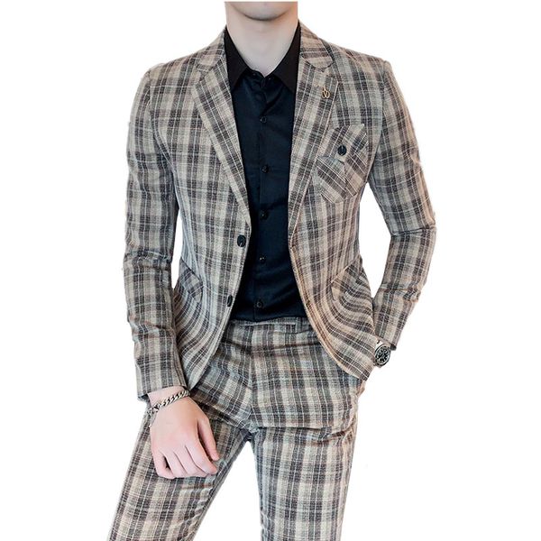 2020 slim мужские клетчатые костюм из двух частей моды случайные костюм blazer и штаны весной и осенью полосатые топы пальто брюки, White;black
2020 slim мужские клетчатые костюм из двух частей моды случайные костюм blazer и штаны весной и осенью полосатые топы пальто брюки, White;black