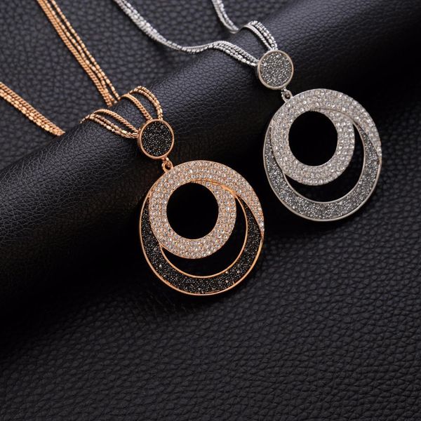 vintage woman statement necklace geometric big circle crystal pendant necklaces long sweater chain fashion jewelry gift for girl
vintage woman statement necklace geometric big circle crystal pendant necklaces long sweater chain fashion jewelry gift for girl