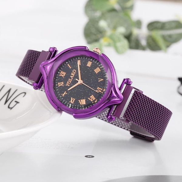 women watch magnetic buckle stainless steel mesh luminous watch quartz ladies wristwatch clock giftzegarek damski relogio#w, Slivery;brown
women watch magnetic buckle stainless steel mesh luminous watch quartz ladies wristwatch clock giftzegarek damski relogio#w, Slivery;brown