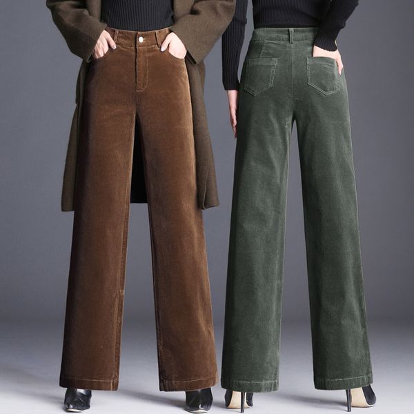 women's pants & capris women trousers autumn winter corduroy fashion high waist casual loose large size straight clothing, Black;white
women's pants & capris women trousers autumn winter corduroy fashion high waist casual loose large size straight clothing, Black;white