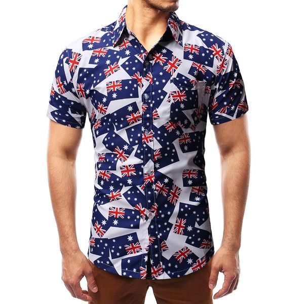 2020 summer new european and american men's fashion flag printed thin shirt gentleman youth tide short-sleeved flower shirt, White;black
2020 summer new european and american men's fashion flag printed thin shirt gentleman youth tide short-sleeved flower shirt, White;black