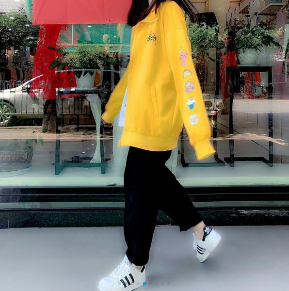 double sleeve full print cartoon print small logo ka autumn parade men and women zipper jacket kaws mens designer hoodies fashion, Black;brown
double sleeve full print cartoon print small logo ka autumn parade men and women zipper jacket kaws mens designer hoodies fashion, Black;brown