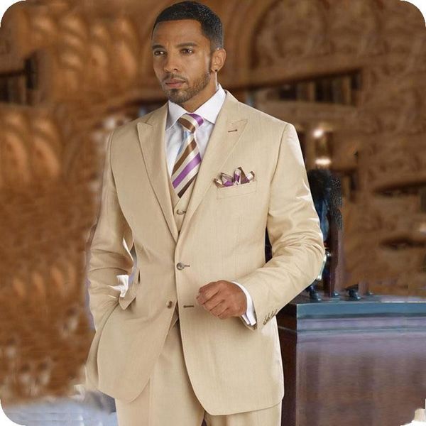beige groom tuxedos peak lapel groomsmen mens wedding dress excellent man jacket blazer 3 piece suit(jacket+pants+vest+tie) 1669, Black;gray
beige groom tuxedos peak lapel groomsmen mens wedding dress excellent man jacket blazer 3 piece suit(jacket+pants+vest+tie) 1669, Black;gray