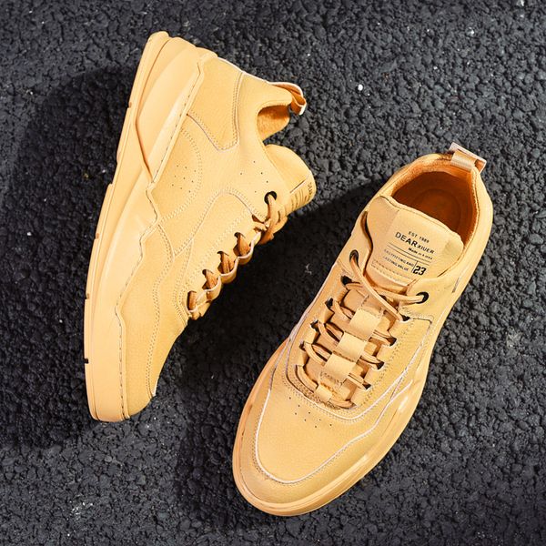 douyin celebrity style casual shoe men's korean-style casual board shoes men's shoes yellow ins popular brand soft surface white, Black 
douyin celebrity style casual shoe men's korean-style casual board shoes men's shoes yellow ins popular brand soft surface white, Black