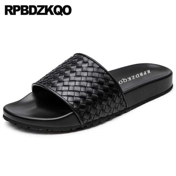 flat soft genuine leather slippers 2019 slides beach luxury summer italian designer shoes men woven sandals slip on, Black
flat soft genuine leather slippers 2019 slides beach luxury summer italian designer shoes men woven sandals slip on, Black