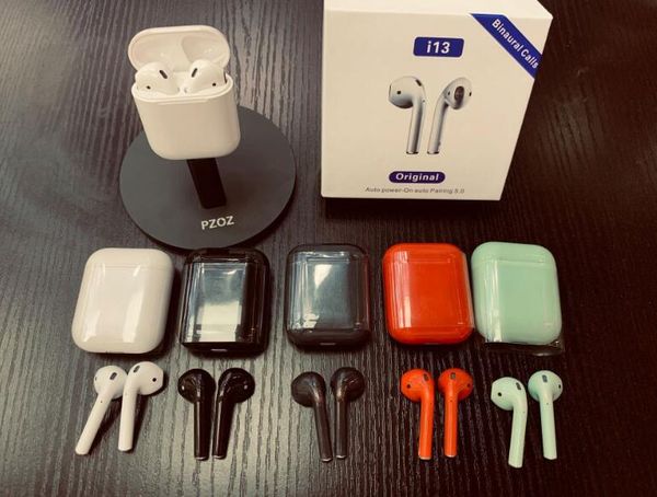 i13 TWS Wireless Bluetooth V5.0+EDR Earphone Headphone Touch Control Support Siri for iPhone Samsung Android Earbuds In-ear with package
i13 TWS Wireless Bluetooth V5.0+EDR Earphone Headphone Touch Control Support Siri for iPhone Samsung Android Earbuds In-ear with package