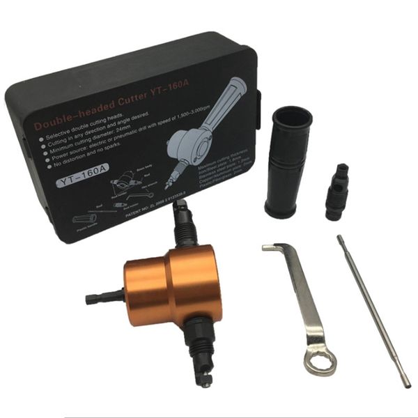double head sheet metal nibbler cutter tool drilling attachment with key parts and holder cutting tool
double head sheet metal nibbler cutter tool drilling attachment with key parts and holder cutting tool