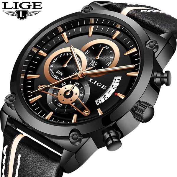 lige original watch men men clock leather chronograph watches relogio masculino horloges mannen erkek saat, Slivery;brown
lige original watch men men clock leather chronograph watches relogio masculino horloges mannen erkek saat, Slivery;brown