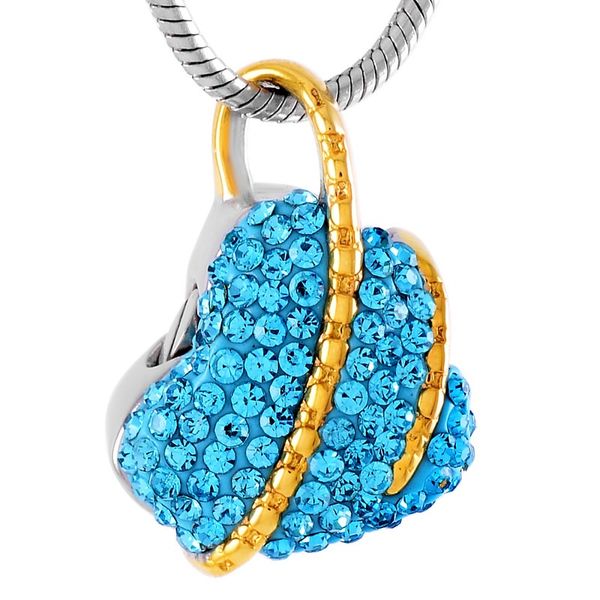 ijd8359 stainless steel blue crystal gold pendant heart memorial to hold cremated for ashes urn for women jewelry, Silver
ijd8359 stainless steel blue crystal gold pendant heart memorial to hold cremated for ashes urn for women jewelry, Silver