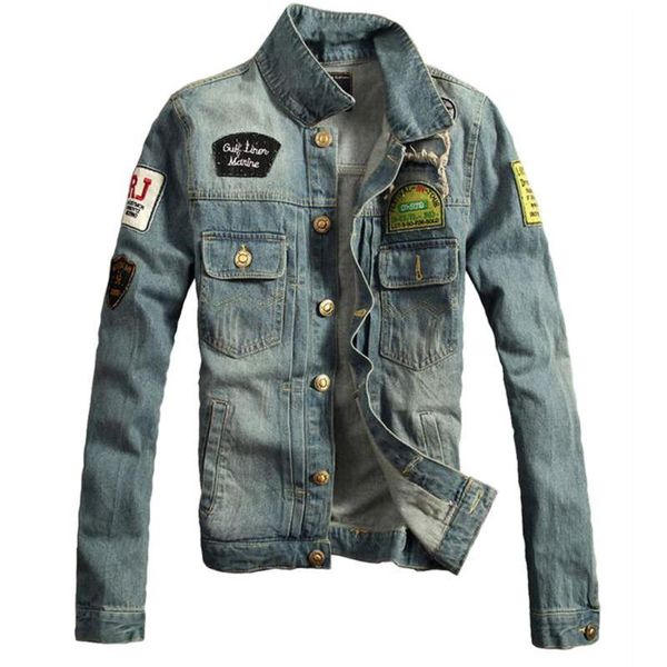 wholesale- fashion mens distreesed jean jackets plus size 4xl slim fit ripped denim jacket with patches male vintage veste homme patchwork, Black;brown
wholesale- fashion mens distreesed jean jackets plus size 4xl slim fit ripped denim jacket with patches male vintage veste homme patchwork, Black;brown