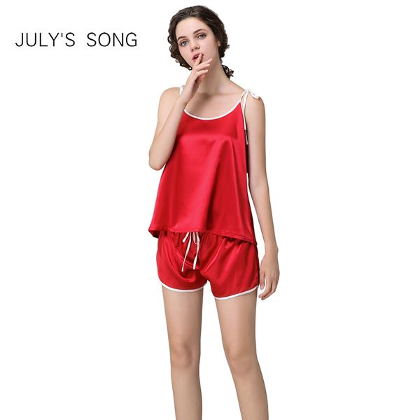 july's song women faux silk sleepwear pajama set sleeveless pyjamas nightwear sling and shorts sleepwear night clothes homewear, Blue;gray
july's song women faux silk sleepwear pajama set sleeveless pyjamas nightwear sling and shorts sleepwear night clothes homewear, Blue;gray