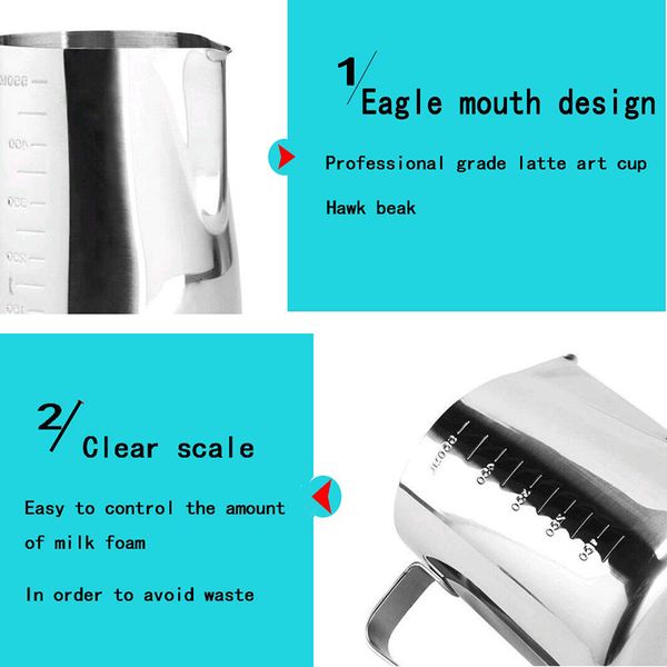 stainless steel milk frothing pitcher 550ml and handheld battery operated electric foam maker, perfect for latte / cappuccino
stainless steel milk frothing pitcher 550ml and handheld battery operated electric foam maker, perfect for latte / cappuccino