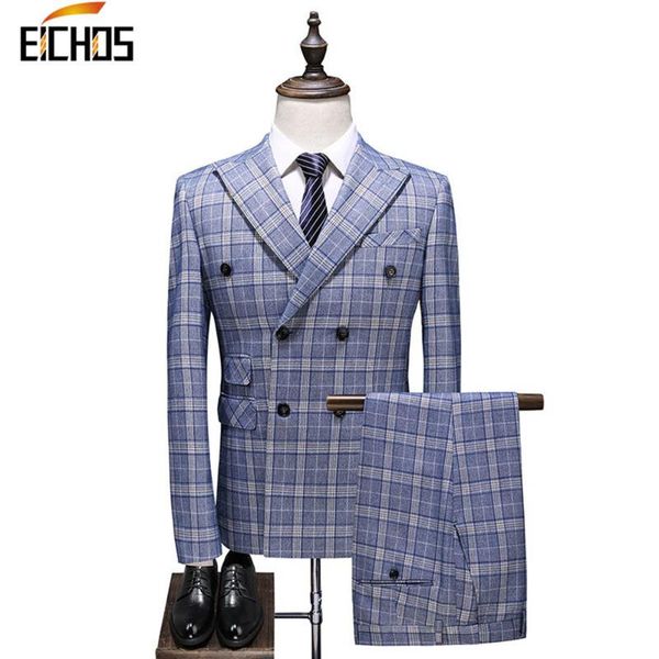 2020 new brand mens suits double breasted business casual plaid suit male slim three piece groom wedding suit for men, White;black
2020 new brand mens suits double breasted business casual plaid suit male slim three piece groom wedding suit for men, White;black
