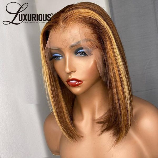 lace wigs highlight short bob front ombre brown honey blonde human hair for women colored 360 frontal wig, Black;brown
lace wigs highlight short bob front ombre brown honey blonde human hair for women colored 360 frontal wig, Black;brown
