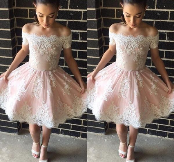 blush pink short prom dresses with sleeves off the shoulder lace applique open back homecoming dress cocktail party graduation dress cheap, Black
blush pink short prom dresses with sleeves off the shoulder lace applique open back homecoming dress cocktail party graduation dress cheap, Black