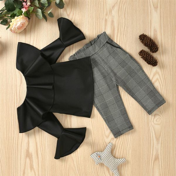 2pcs toddler baby girls kids flared clothes off shoulder +long pants outfits, White
2pcs toddler baby girls kids flared clothes off shoulder +long pants outfits, White