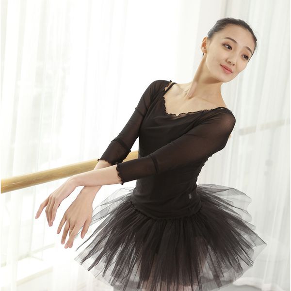 dance ballet clothes gauze form women's gymnastic lace women's base tame chinese classic dance elasticity slimming, Blue;black