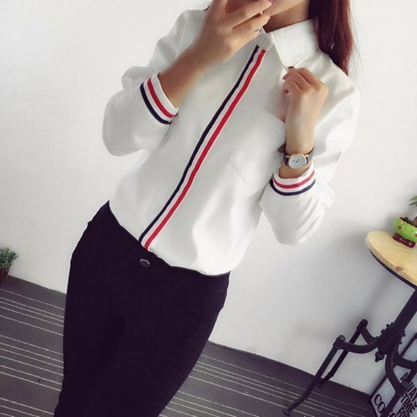 women blouse women 2019 spring summer women office formal button long sleeve school stand collar cotton soft casual shirt, White
women blouse women 2019 spring summer women office formal button long sleeve school stand collar cotton soft casual shirt, White