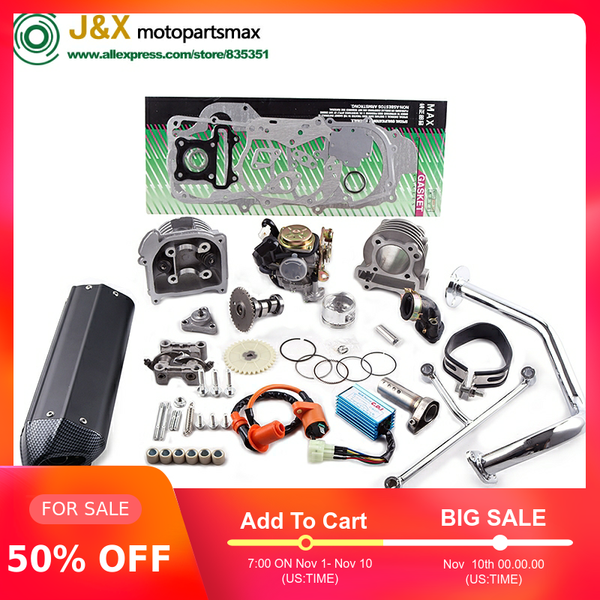 gy6 80cc 47mm 137qma qmb139 4 stroke cylinder kit head racing exhaust racing camshaft rollers oil gear rings arms assemly
gy6 80cc 47mm 137qma qmb139 4 stroke cylinder kit head racing exhaust racing camshaft rollers oil gear rings arms assemly