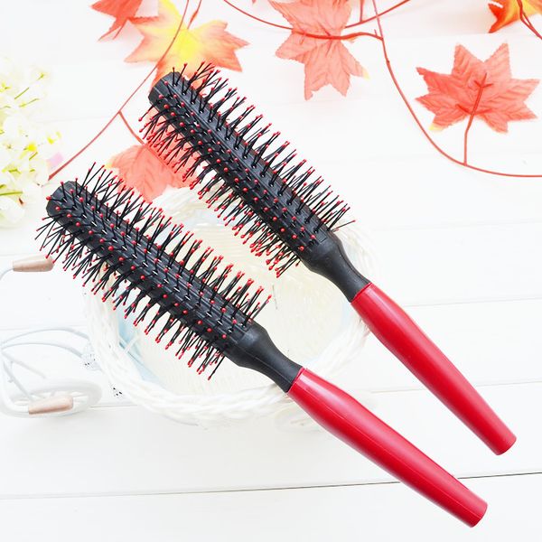 lady fashion roll curling hairbrush portable round hair care brush hairbrush anti-static hair massage comb hair styling comb, Silver
lady fashion roll curling hairbrush portable round hair care brush hairbrush anti-static hair massage comb hair styling comb, Silver