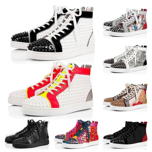 2020 red bottoms shoes casual men women designer shoes spike sneakers black suede platform fashion brand luxury red bottom trainers size 13
2020 red bottoms shoes casual men women designer shoes spike sneakers black suede platform fashion brand luxury red bottom trainers size 13