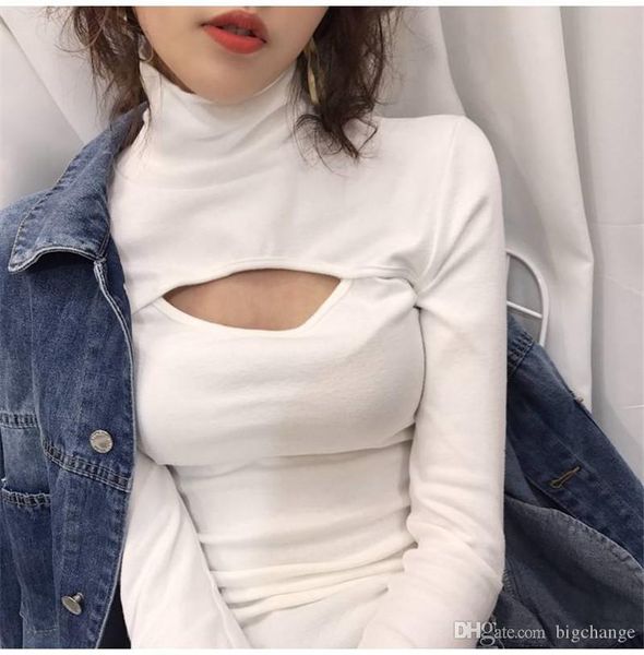 hollow out slim t shirt long-sleeved turtleneck women t-shirt solid color bottoming shirt fashion ladies, White
hollow out slim t shirt long-sleeved turtleneck women t-shirt solid color bottoming shirt fashion ladies, White