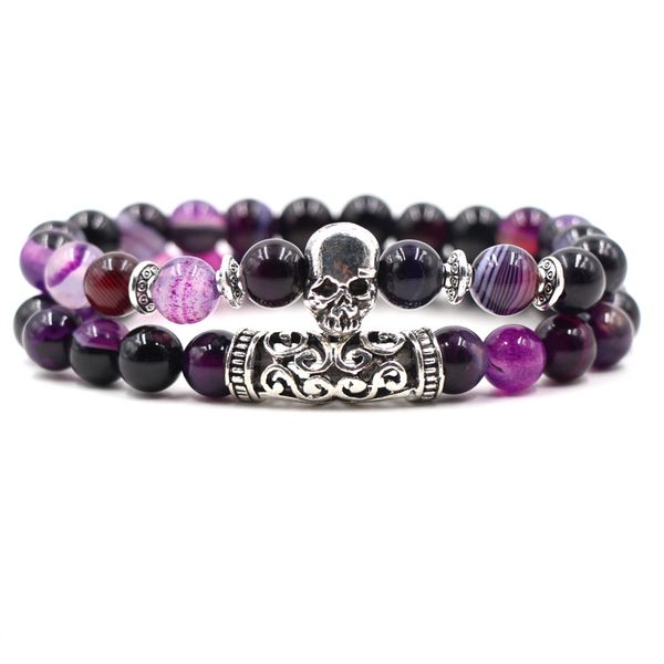 purple lava natural stone beads bracelets for women vintage design volcanic rock skull bead strand bracelet men jewelry gifts, Black
purple lava natural stone beads bracelets for women vintage design volcanic rock skull bead strand bracelet men jewelry gifts, Black