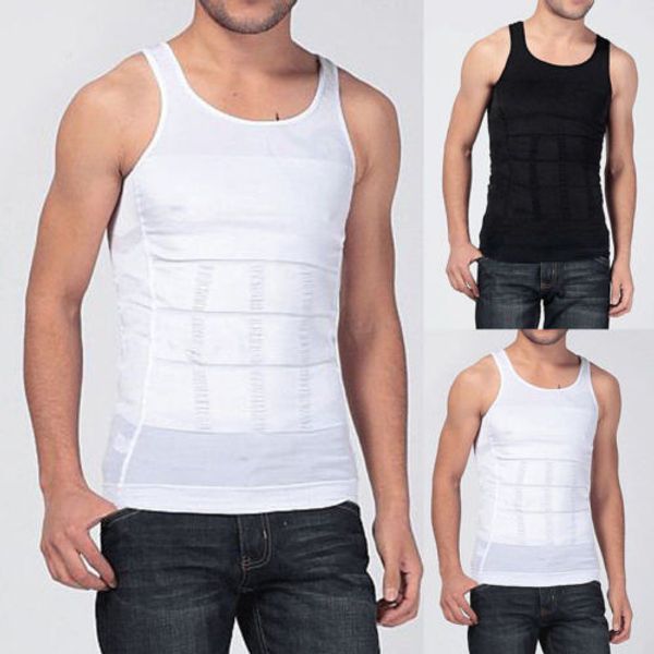new men body slimming tummy shaper vest belly waist solid o-neck fitness sport slim male tank girdle casual shirt, White;black
new men body slimming tummy shaper vest belly waist solid o-neck fitness sport slim male tank girdle casual shirt, White;black