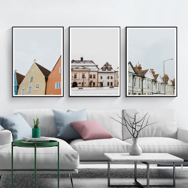 white orange triangular roof canvas painting minimalist architecture wall art pictures for living room decorative print
white orange triangular roof canvas painting minimalist architecture wall art pictures for living room decorative print