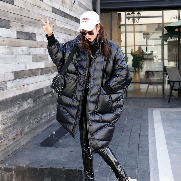 woman coats winter 2018 new bat sleeves loose cotton parkas coat female loose long thick cotton padded jacket, Black
woman coats winter 2018 new bat sleeves loose cotton parkas coat female loose long thick cotton padded jacket, Black