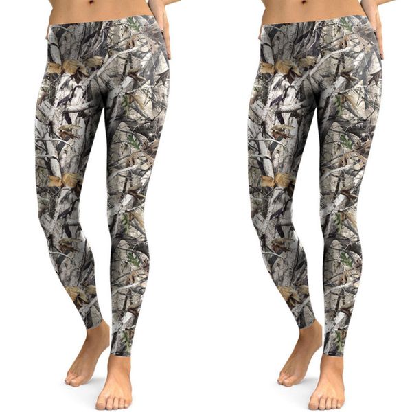 women fitness leggings camouflage long leggings floral summer, Black