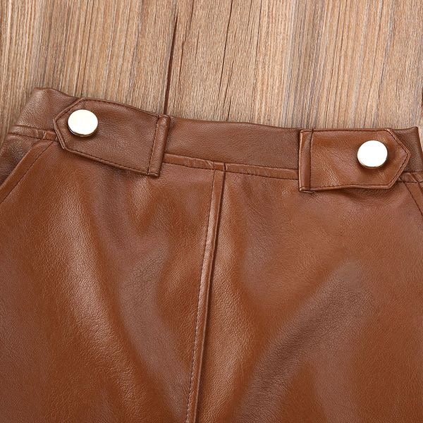 1-5y fashion infant baby girls clothes sets turtleneck sweater + leather skirt outfit clothes 2pcs, White
1-5y fashion infant baby girls clothes sets turtleneck sweater + leather skirt outfit clothes 2pcs, White