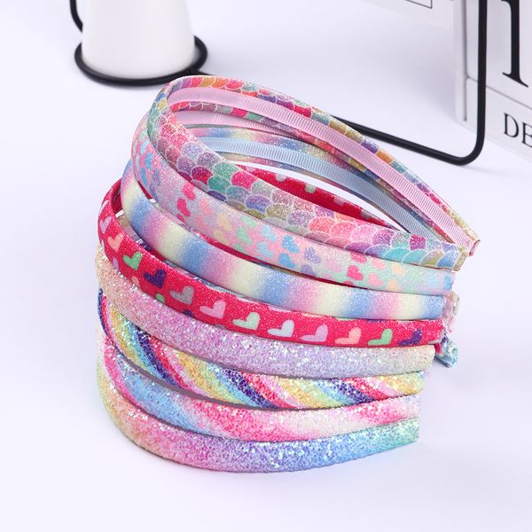 1pc fashion pu shining rainbow gradient hairband women kids glitter headband for bows flower hair accessories, Slivery;white
1pc fashion pu shining rainbow gradient hairband women kids glitter headband for bows flower hair accessories, Slivery;white