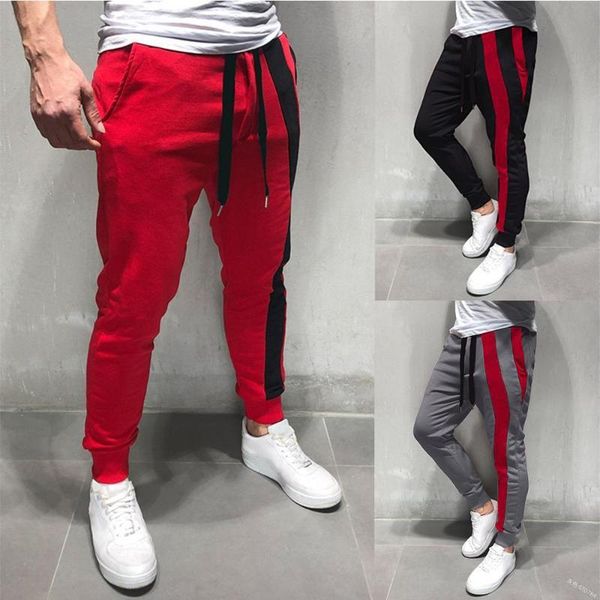 jogging pants men bodybuilding joggers sweatpants side stripes hip hop trousers gym fitness sport running pants, Black;blue
jogging pants men bodybuilding joggers sweatpants side stripes hip hop trousers gym fitness sport running pants, Black;blue
