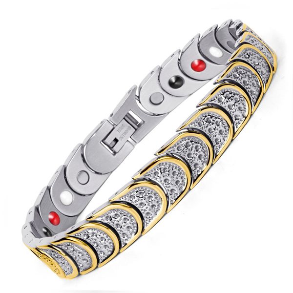 fashion jewelry magnetic health care elements magnetic fir germanium 316l stainless steel bracelets for men, Golden;silver
fashion jewelry magnetic health care elements magnetic fir germanium 316l stainless steel bracelets for men, Golden;silver