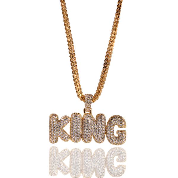 gold plated hip hop iced out full diamond mens bubble letters king pendant chain necklace cz cubic zirconia rapper jewelry gifts for guys, Silver
gold plated hip hop iced out full diamond mens bubble letters king pendant chain necklace cz cubic zirconia rapper jewelry gifts for guys, Silver
