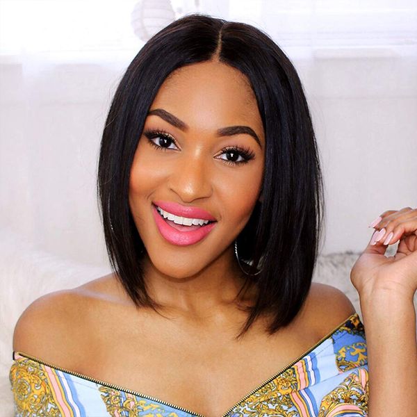 silky straight bob 13x4 lace front wig full lace human hair natural color pre plucked natural hairline with baby hair for black women, Black;brown
silky straight bob 13x4 lace front wig full lace human hair natural color pre plucked natural hairline with baby hair for black women, Black;brown