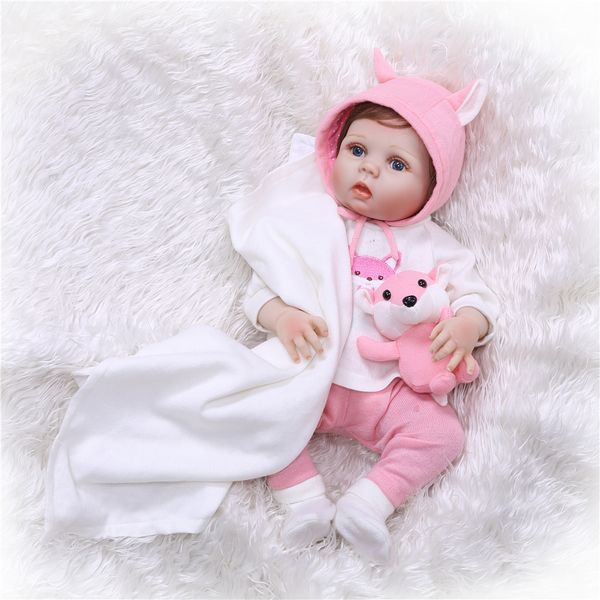 npk 55cm lifelike full silicone reborn baby dolls girl silicone bebes reborns realistic bonecas bebe dolls with clothes cute toy t200209
npk 55cm lifelike full silicone reborn baby dolls girl silicone bebes reborns realistic bonecas bebe dolls with clothes cute toy t200209
