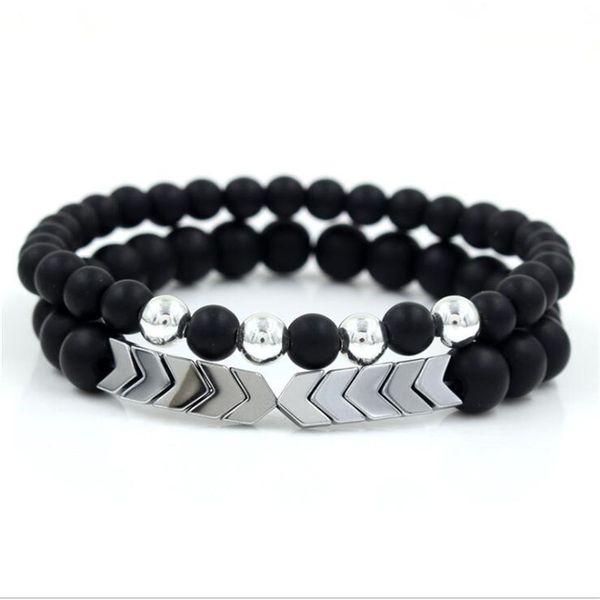 men's 2piece/suit beaded bracelet matte frosting colorful elastic bracelet punk hip hop cool jewelry gift, Black
men's 2piece/suit beaded bracelet matte frosting colorful elastic bracelet punk hip hop cool jewelry gift, Black