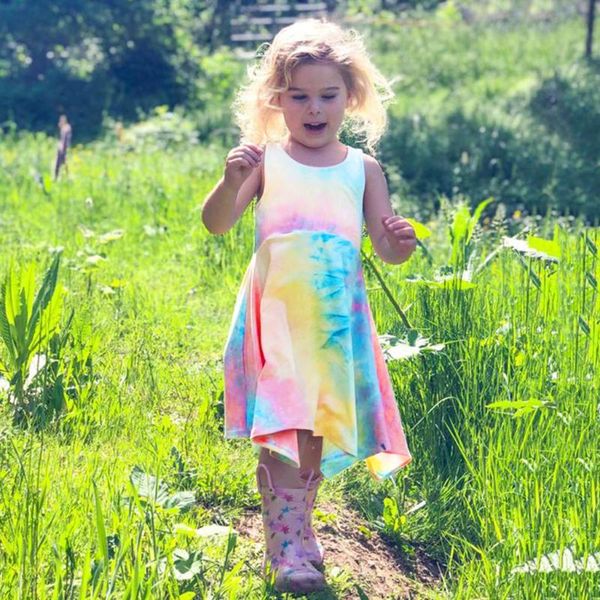 girl's dresses fashion tie-dyed print princess dress for girls toddler baby sleeveless rainbow sundress kids summer ju6, Red;yellow
girl's dresses fashion tie-dyed print princess dress for girls toddler baby sleeveless rainbow sundress kids summer ju6, Red;yellow