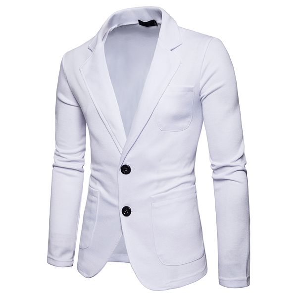 men's 2018 fashion slim fit suit jacket new arrivals single button spring coat autumn outwear 2 buttons suits coat eu size m-xxl, White;black
men's 2018 fashion slim fit suit jacket new arrivals single button spring coat autumn outwear 2 buttons suits coat eu size m-xxl, White;black