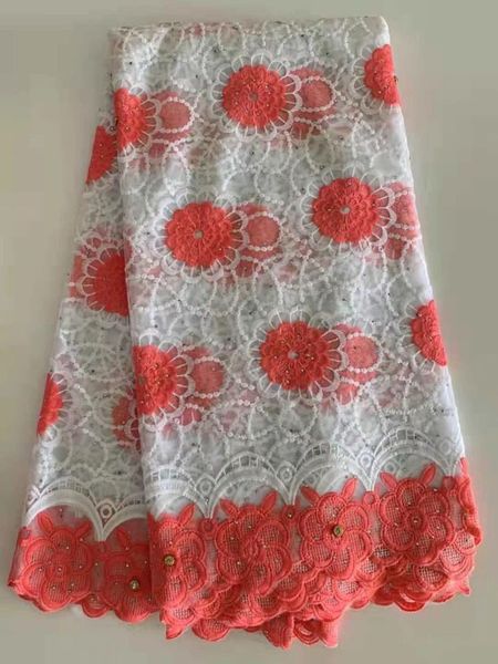 5yards/pc white african milk silk lace and orange red embroidery french mesh lace fabric fower dress lg214-3, Black;white
5yards/pc white african milk silk lace and orange red embroidery french mesh lace fabric fower dress lg214-3, Black;white