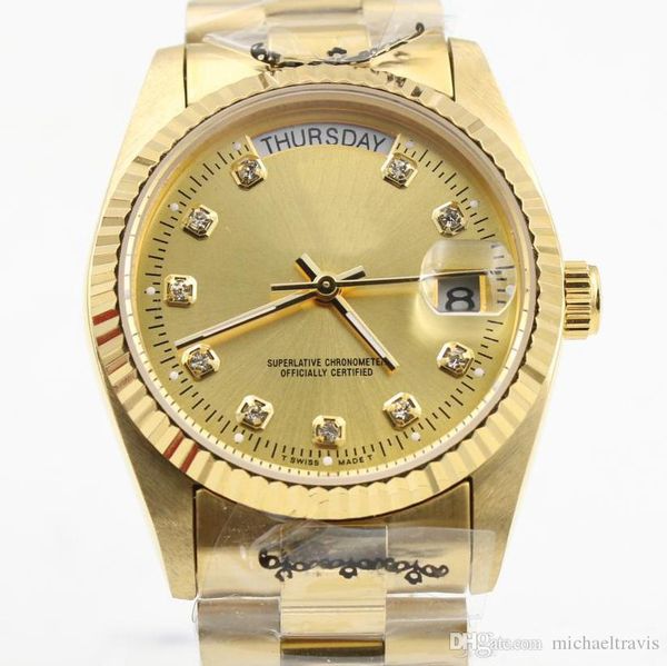 2018 mens gold watches sapphire glass gold dial automatic self winding quality men wristwatches, Slivery;brown
2018 mens gold watches sapphire glass gold dial automatic self winding quality men wristwatches, Slivery;brown