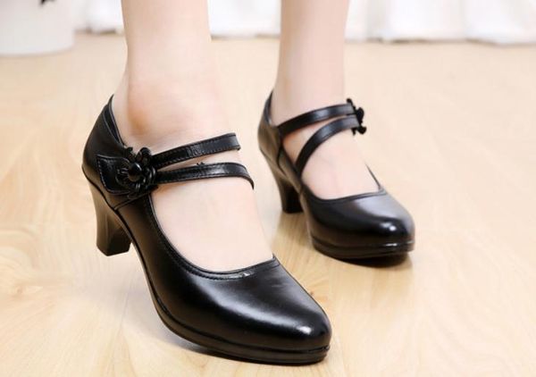 women's shoes in spring and autumn middle coarse heel round head flower @kl686, Black
women's shoes in spring and autumn middle coarse heel round head flower @kl686, Black